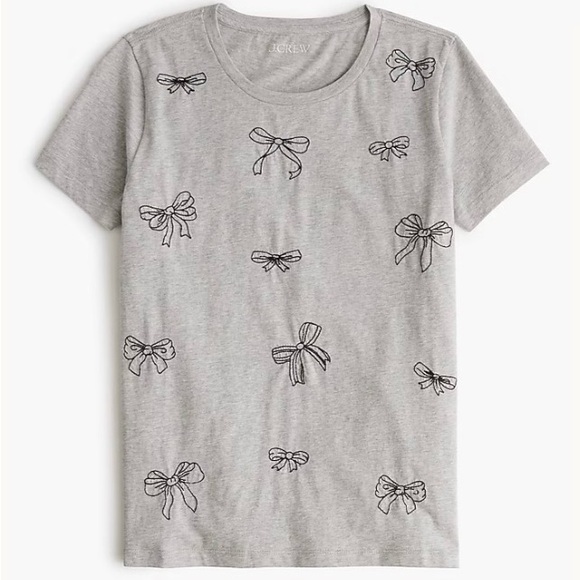 J. Crew Tops - J. Crew embroidered bows graphic tee